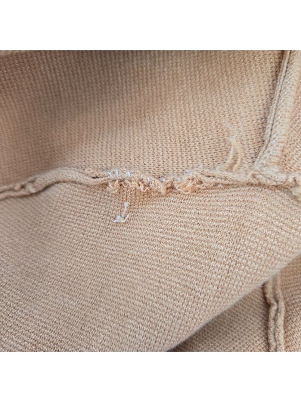 NWT Toccin Jade Knit Longline Open Cardigan Topper in Camel Size M/L *REPAIRED* - Picture 9 of 10